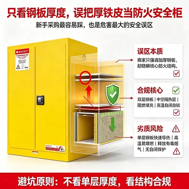 危化品安全柜选购全攻略:避开5大致命误区,合规防火不踩坑(图2) 危化品安全柜选购全攻略:避开5大致命误区,合规防火不踩坑(图2)