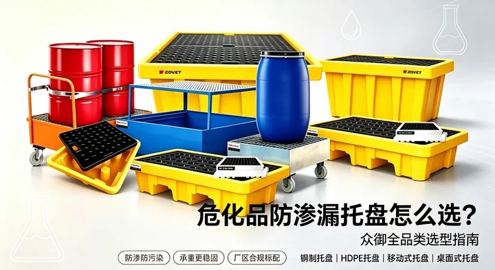 危化品防渗漏托盘怎么选?众御全品类选型指南,告别合规踩坑(图2) 危化品防渗漏托盘怎么选?众御全品类选型指南,告别合规踩坑(图2)